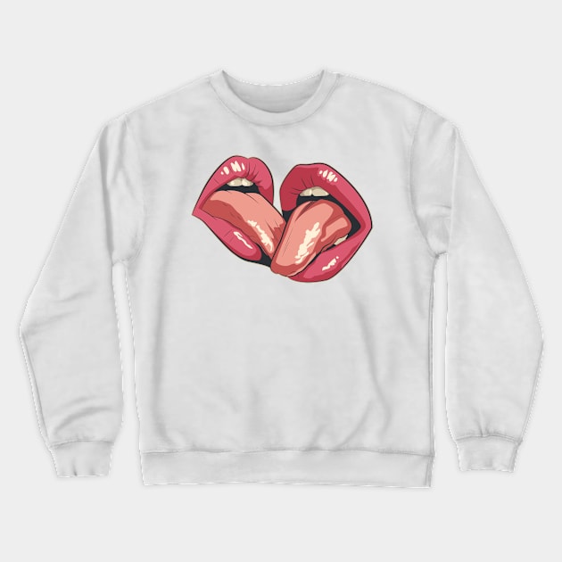 lips Crewneck Sweatshirt by Sauher